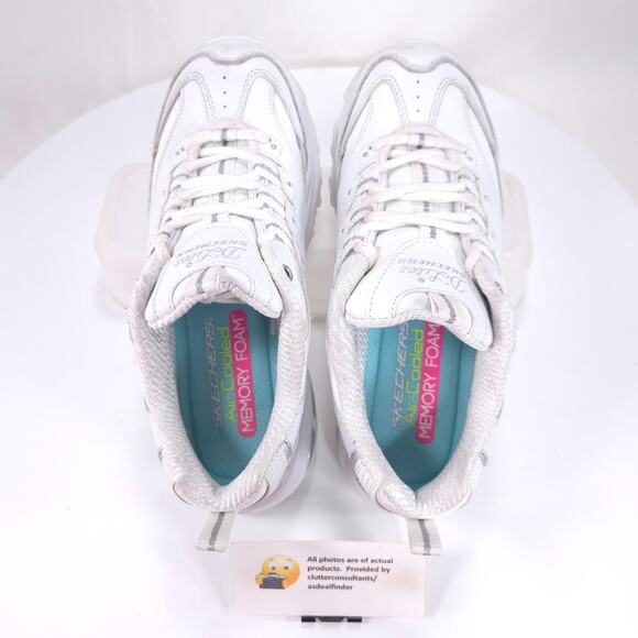 Skechers DLites Athletic Running Lace Up Shoe Womens Size 6 11931 White - Picture 6 of 9